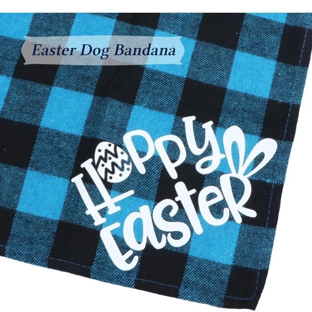 3 Pack Holiday Plaid Dog Bandana, Valentine's Day St. Patrick's Day East…